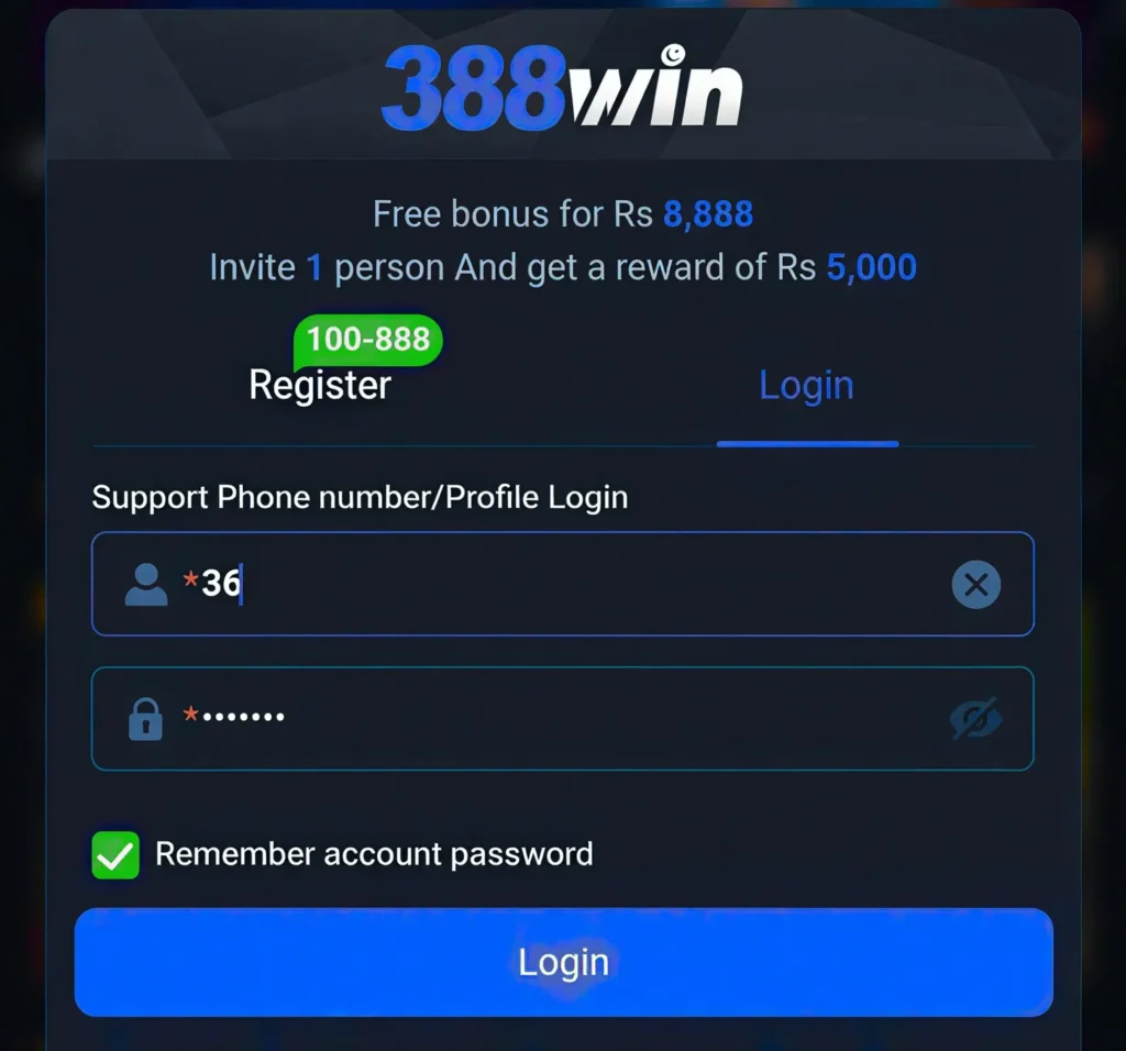 388win login